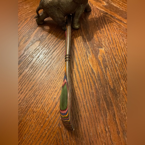Beautiful Colorful Carved Heavy Wooden Kitchen Spatula! - Picture 12 of 16